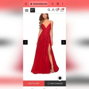 La Femme red formal prom pageant